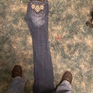 Womens miss me bootcut dark wash designer jeans